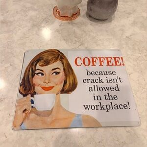 Vintage-Style Coffee Sign - Retro Woman Design